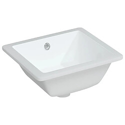 vidaXL Évier de salle de bain blanc rectangulaire céramique