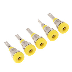 Acheter 5pieces 2mm Banana Jack Reliure Ecrou pour Socket Multimètre Banane jaune