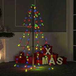 vidaXL Arbre de Noël cône 160 LED d'intérieur/d'extérieur 78x120 cm