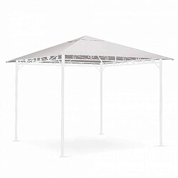 Elios Parasols Gazebo 3x3 mètres pour jardin en acier coupe-vent StylE, Couleur: Blanc