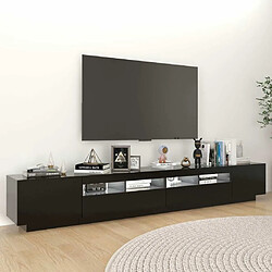 Avis Maison Chic Meubles TV avec lumières LED - Banc TV pour salon Noir 260x35x40 cm -MN26498