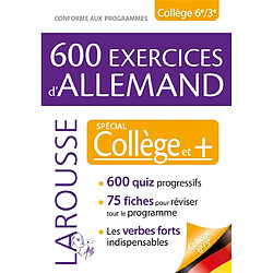 600 exercices d'allemand : spécial collège et + : conforme aux programmes