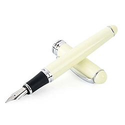 Wewoo X750 papeterie stylo-plume en acier inoxydable plume moyen stylo encre école cadeau cadeautaille 0.5mm Ivoire