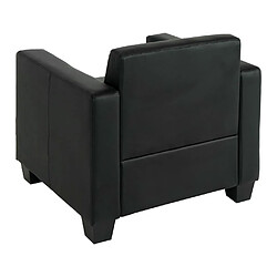 Acheter Mendler Fauteuil salon /club / lounge Lyon, simili-cuir ~ noir