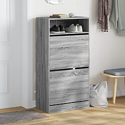 Avis Maison Chic Armoire à chaussures | Meuble de rangement à chaussures Meuble d'Entrée Sonoma gris 60x34x116 cm Bois d'ingénierie -MN72812