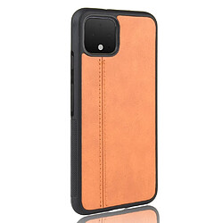 Avis Wewoo Coque Rigide Motif de peau de vache antichoc à de couture pour PC Pixel 4 XL PC + PU + TPU Orange