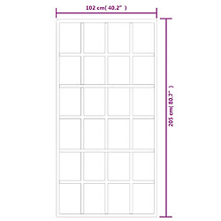 vidaXL Porte coulissante et quincaillerie Verre et Aluminium 102x205cm pas cher