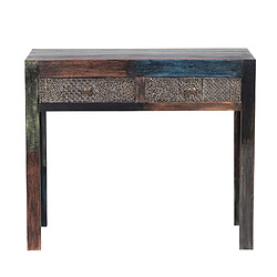 BOIS & CHIFFONS Console sculptée multicolore | Manguier Pushkar