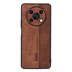 Coque en TPU + PU AZNS anti-rayures pour votre Huawei Enjoy 50 Pro 4G/nova Y90 4G - marron