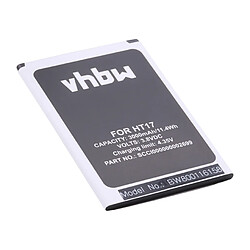 vhbw Li-Ion batterie 3000mAh (3.8V) pour téléphone portable mobil smartphone HomTom HT17, HT17 Pro