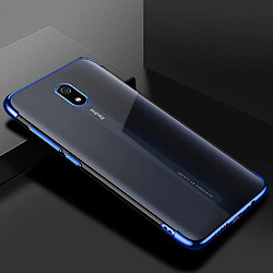 Ozzzo transparent couleur coque gel tpu electroplating frame cover pour xiaomi redmi 8a blue