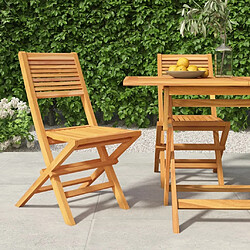 Maison Chic Lot de 2 Chaises de jardin,Fauteuil d'extérieur pliantes 47x62x90 cm bois massif teck -MN88775