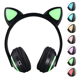 Yonis Casque Audio Bluetooth Oreilles De Chat Lumineux