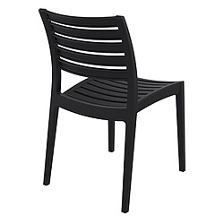 Acheter Decoshop26 Chaise de jardin en plastique design simple empilable noir 10_0000027