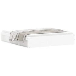 Maison Chic Lit adulte - Lit simple Cadre de lit,Structure du lit Contemporain blanc 180x200 cm super king -MN23077