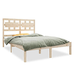 vidaXL Cadre de lit sans matelas 120x190 cm bois massif