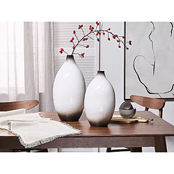 Acheter Beliani Vase décoratif BAEZA fait à la main Céramique 36 cm Blanc