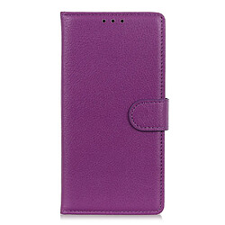 Etui en PU texture litchi violet pour votre Huawei nova 9