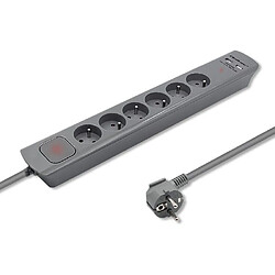 Surge protector 6 sockets, 2xUSB, 1.8m