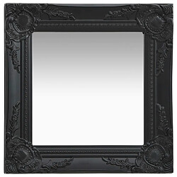 Maison Chic Miroir mural style baroque | Miroir Décoration pour Maison Salle de Bain 40x40 cm noir -GKD40527