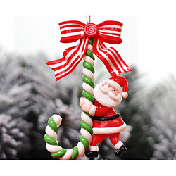 C147 2PCS Décorations de Noël Santa Claus Cane Canne Candy Ornements Ornements Arbre De Noël Décoration Ornements