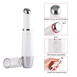 Avis Universal Thermothérapeutique ionique vibrations électriques mini masseur d'yeux anti-âge rides cercle foncé rides rides beauté levage soins des yeux | Appareil de beauté à domicile (blanc)