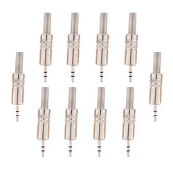 10 Pièces Connecteur de Câble Audio Stéréo 2.5mm Plug Jack Stereo Connector Connecteur à Souder