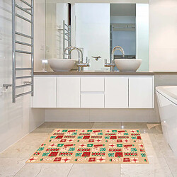 Alter Tapis de bain, 100% Made in Italy, Tapis antitache avec impression numérique, Tapis antidérapant et lavable, Modèle de Noël - Abel, 120x70 cm