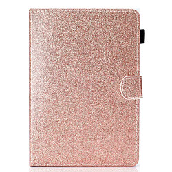 Wewoo Housse Coque Pour Tablette 10 pouces Vernis Paillettes Pochette horizontale en cuir avec support et fente carte Or rose