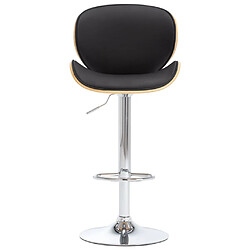 vidaXL Tabouret de bar Noir Similicuir