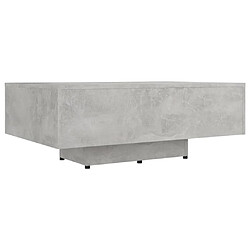 ComfortXL Table Basse Gris Béton 85x55x31 Cm Aggloméré