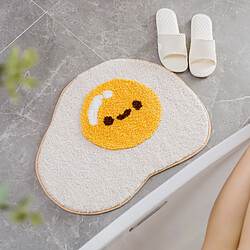 Avis Universal Tapis de bain jaune d'œuf amusant, ingestion d'eau, tapis non coulissant, tapis de porte, porte d'entrée, cuisine, lit, couloir.(blanche)