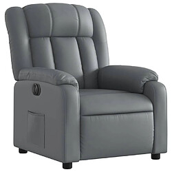 Avis Maison Chic Fauteuil Relax pour salon, Fauteuil inclinable électrique Gris Similicuir -GKD68813