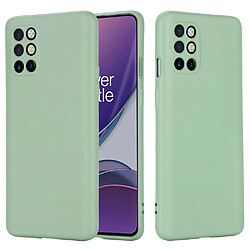 Coque en silicone plaine avec sangle vert pour votre OnePlus 8T