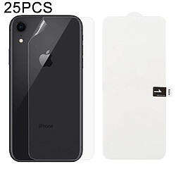 Wewoo Protection dorsale à couverture intégrale en film d'hydrogel doux de 25 PCS avec alcool coton + carte à gratter pour iPhone XR