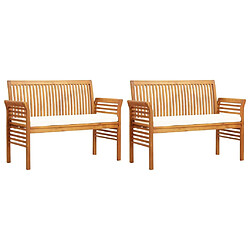 Ensemble salle à manger de jardin 5 pcs,Table et chaise à dîner d'extérieur Acacia solide -MN90745 pas cher