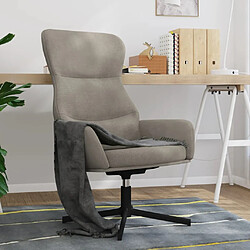 Maison Chic Chaise de relaxation | Fauteuil relax Gris clair Velours -GKD70565