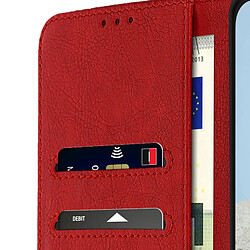 Acheter Avizar Housse Samsung Galaxy A23 5G et M23 5G Portefeuille Fonction Support Vidéo rouge