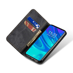 Wewoo Housse Coque Pour Huawei P Smart Z / Y9 Prime Denim Texture Style décontracté Étui en cuir à rabat horizontal avec support et fentes cartes et portefeuille noir pas cher