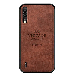 Coque en TPU + PU antichute, léger, marron pour votre Xiaomi Mi CC9/CC9 Meitu Edition/9 Lite