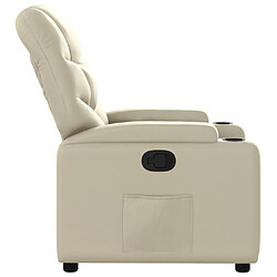 Acheter Maison Chic Fauteuil inclinable,Fauteuil luxe de relaxation Crème Similicuir -MN89122