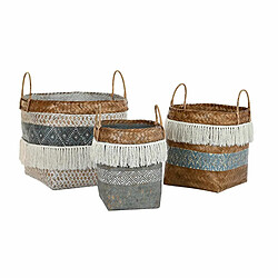 Set de basket DKD Home Decor 49 x 49 x 57 cm Bambou Boho