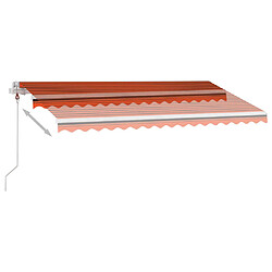 Acheter vidaXL Auvent automatique sur pied 450x300 cm Orange/marron