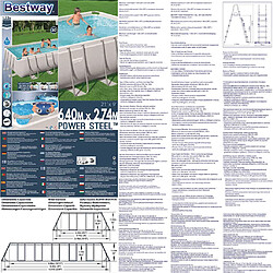 Avis Bestway Piscine rectangulaire hors sol Power Steel 19281 L