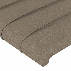 Acheter vidaXL Tête de lit à LED Taupe 203x16x118/128 cm Tissu