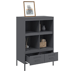 Acheter vidaXL Buffet haut anthracite 68x39x101,5 cm acier