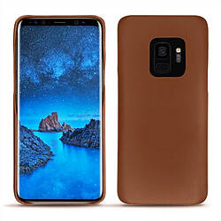 Coque cuir Samsung Galaxy S9 - Coque arrière - Marron ( Nappa - Pantone #8B4720 ) - NOREVE