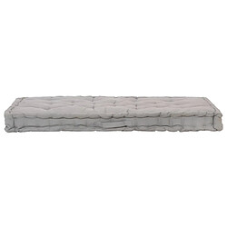 Maison Chic Coussin Confort | pouf | Coussin de plancher de palette Coton 120x80x10 cm Gris -GKD42653