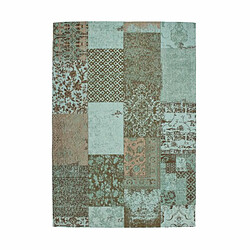 Paris Prix Tapis Tissé Vintage Patchwork Symphony Turquoise 80 x 150 cm