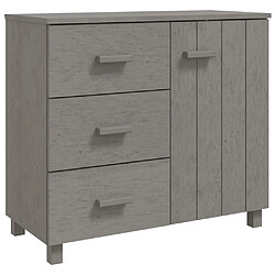 Maison Chic Buffet,Meuble de Rangement,commode pour salon,Cuisine HAMAR Gris clair 90x40x80 cm Bois massif de pin -MN40521